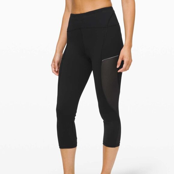 🖤 Lululemon Always Airy High-Rise Run Crop 19" Black - Size 6 💨 - Picture 1 of 13